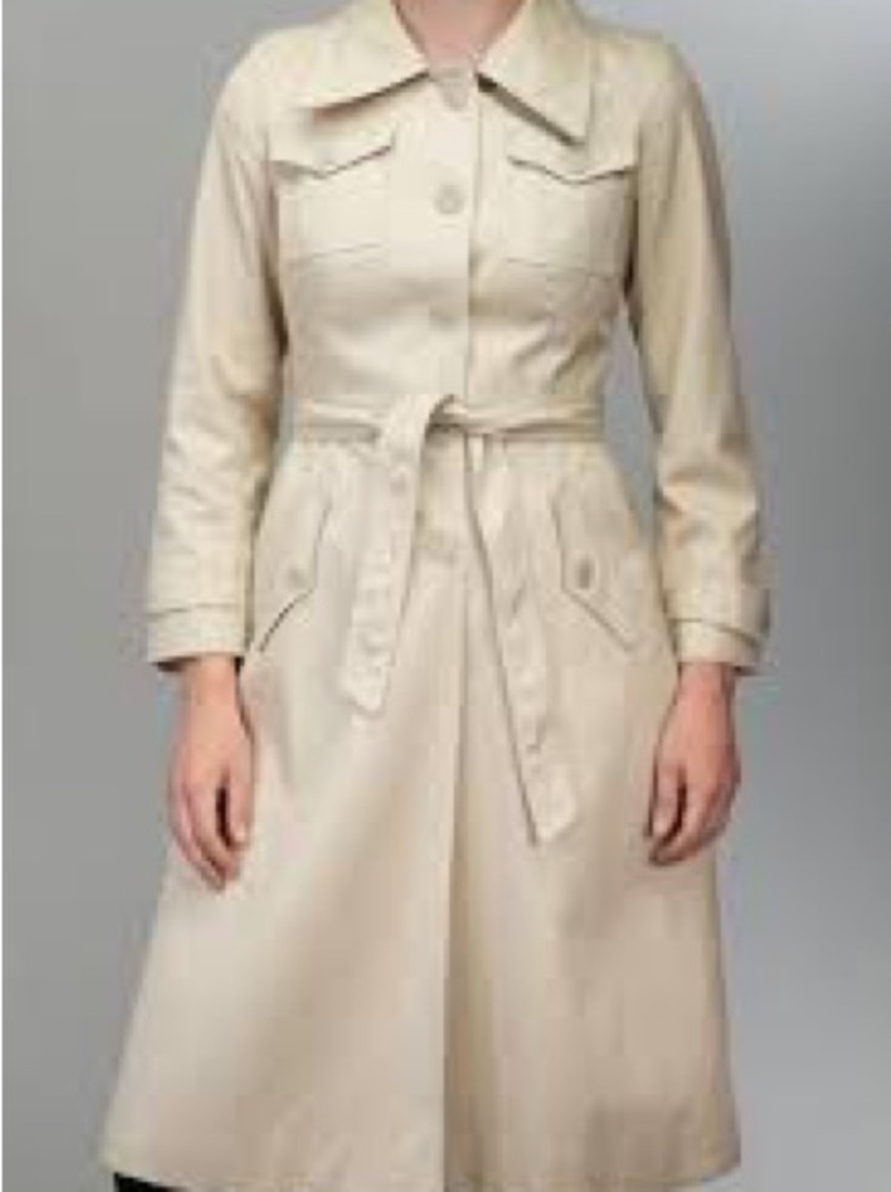 Vintage Retro Beige Spring All weather Coat